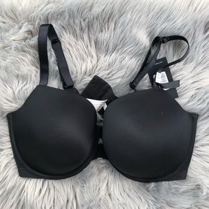 42G Demi cup black bra